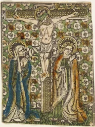 Christus aan het kruis met Maria en Sint Jan
