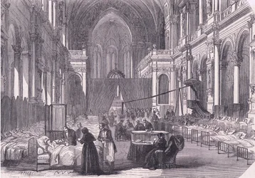 Kerk in Parijs omgebouwd tot ziekenhuis