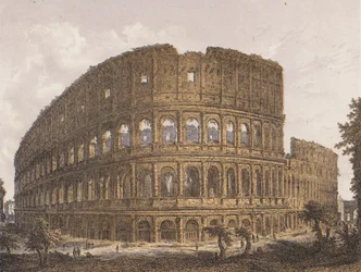 Colosseum, Rome (kleurenlitho)