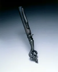 Gecombineerde radslot sleutel en poedermeter, ca. 1625-50