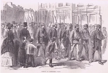 Konvooi van deserteurs-Parijs, Cassells Geschiedenis van de oorlog tussen Frankrijk en Duitsland uitgegeven door Cassell and Company Limited, ca. 1890