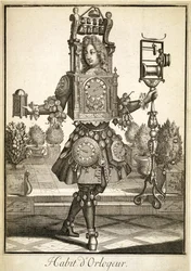 Kostuum voor een Klokkenmaker, uitgegeven door Gerard Valck (16512-1726) ca. 1690