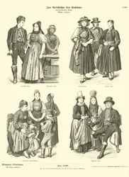Kostuums uit Baden, Duitsland, 19e eeuw