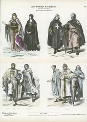 Kostuums van leden van de Kruisvaardersorden, 12e en 13e eeuw