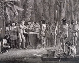 Drinkfestival van de Coroados-stam, ca. 1835-50