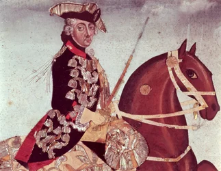Ruiterportret van Koning Frederik de Grote van Pruisen (1712-86)