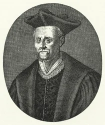 Francois Rabelais, Franse schrijver (gravure)