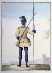 Kleding van de soldaat (achterkant) - in "My Dreams" door de Graaf van Saksen