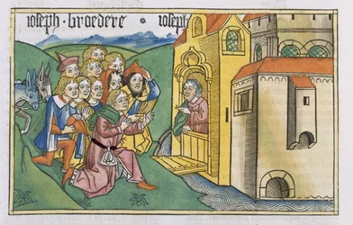 Genesis 42 1-5 De broers van Jozef arriveren in Egypte, uit de 