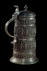 Duitse kunst: beker van verguld zilver uit Annaberg. 16e eeuw