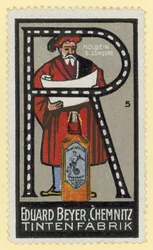 Hans Holbein de Jonge, Duits kunstenaar (kleurenlitho)