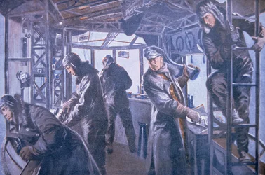 In de voorste controle gondel van een Zeppelin