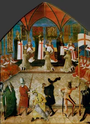 Inauguratie van de eerste Grootmeester van de Orde van de Ridders van Sint-Joris, Moses Siebenhirter