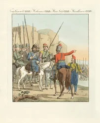 Lichte Russische onregelmatige cavalerie