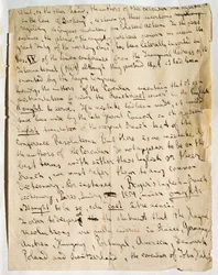 Manuscriptpagina van artikel door Karl Marx, in International Herald krant, gepubliceerd op 25 januari