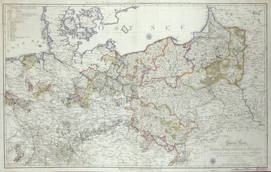 Kaart van de Pruisische Staten in 1799