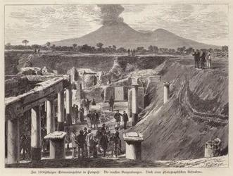 Nieuwe opgravingen in Pompeii, Italië