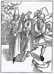 Over de ondeugd van ondankbaarheid en dwazen die het volgen, illustratie uit Alexander Barclay