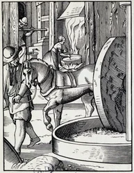 Oliepers - Duitse gravure