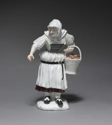 Boerin, fabrikant Meissen Porselein Fabriek, Duitsland, gemodelleerd door Johann Joachim Kändler