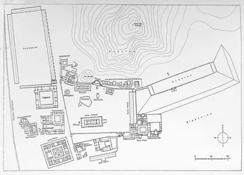 Plattegrond van Olympia, Griekenland