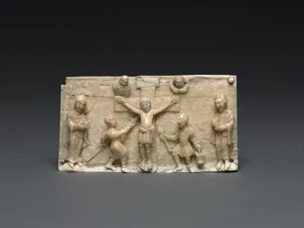 Plaquette van een Draagbaar Altaar: De Kruisiging, Neder-Rijnvallei, 1050-1100