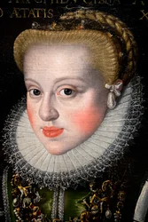 Portret van aartshertogin Anne van Oostenrijk (1573-1598), 18 jaar oud