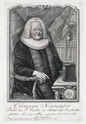 Portret van Erdmann Neumeister (1671-1756)
