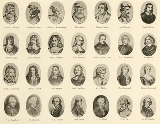 Portretten van beroemde Duitsers uit Ritter vom Deutschen Geiste