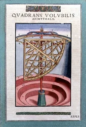 Kwadrant azimutale zodiacale in “Astronomiae instituatae machanicia” door Tycho Brah (1546 - 1601), Wandsbeck