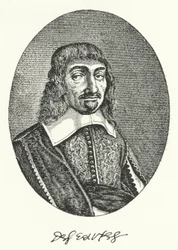 René Descartes, Franse filosoof (gravure)