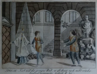 Scène uit Die Zauberflöte van Wolfgang Amadeus Mozart