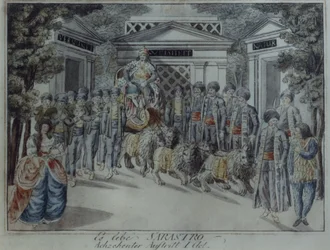 Scène uit Die Zauberflöte van Wolfgang Amadeus Mozart