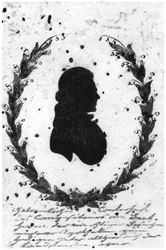 Silhouet van Ludwig van Beethoven (1770-1827)