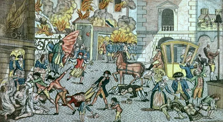 Vreselijke wreedheden begaan in Parijs, 10 augustus 1792