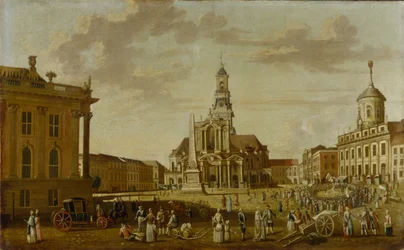 De Alter Markt met de kerk van St. Nicolaas en het stadhuis, 1771