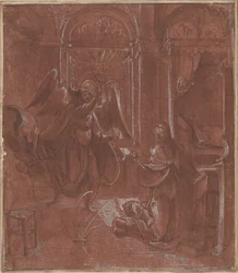 De Annunciatie, ca. 1520 (pen en inkt)