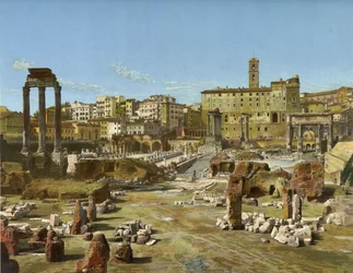Het Forum, Rome (chromolitho)