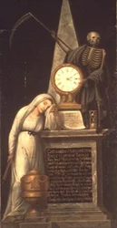 Het Grafmonument van de zangeres Catharina Margaretha Docetti, geboren Tausch, School van Heidelberg
