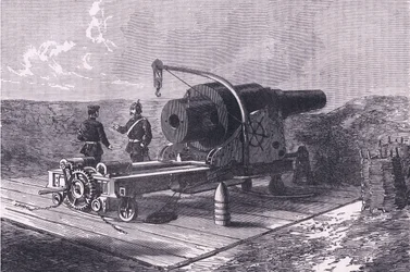 Het Krupp-kanon, Cassells Geschiedenis van de oorlog tussen Frankrijk en Duitsland uitgegeven door Cassell and Company Limited, ca. 1890