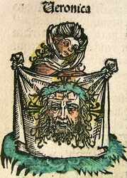De Sluier van Veronica, gepubliceerd in de Neurenberg Kroniek, 1493