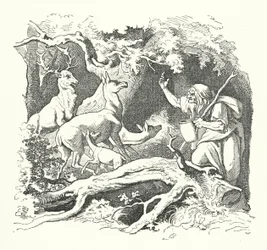 De Heks en de Kinderen van de Koning (gravure)