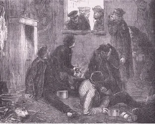 De kroonprins van Pruisen maakt de ronde, Cassells Geschiedenis van de Oorlog tussen Frankrijk en Duitsland gepubliceerd door Cassell and Company Limited, ca. 1890