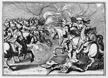 De dood van koning Gustavus bij Lutzen