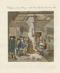 De hooglander, of inwoners van het noordelijke deel van Schotland
