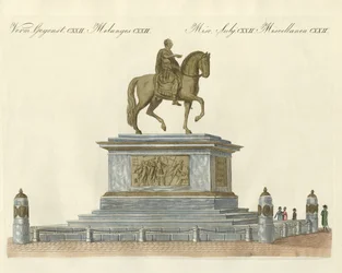 Het standbeeld van Jozef II voor het keizerlijk kasteel in Wenen