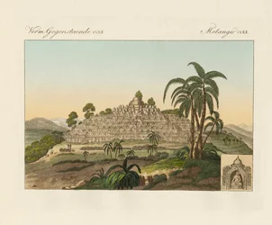 De tempel van Boeddha van Borobudur in Java