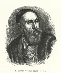 Titiaan, Italiaanse Renaissance-schilder van de Venetiaanse School (gravure)