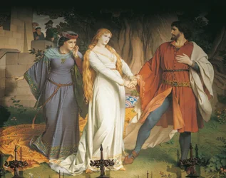 Tristan en Isolde ontmoeten elkaar in het geheim voor de laatste keer, maar hun ontmoeting wordt verraden en koning Mark verwondt Tristan met een vergiftigde speer