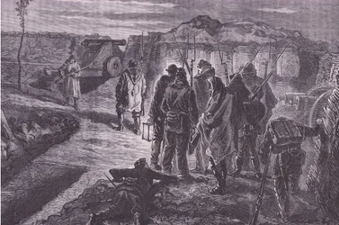 Op de wallen, Cassells Geschiedenis van de oorlog tussen Frankrijk en Duitsland uitgegeven door Cassell and Company Limited, ca. 1890